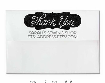 Personalized Thank You Rubber Stamp | Custom Design for Cards, Tags, Stickers, Packaging