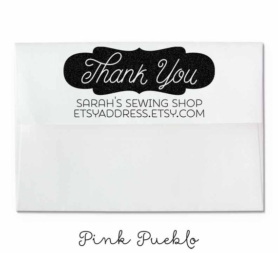 Personalized Thank You Stamp | Custom Rubber Stamp for Cards, Tags, Stickers & Small Business Packaging