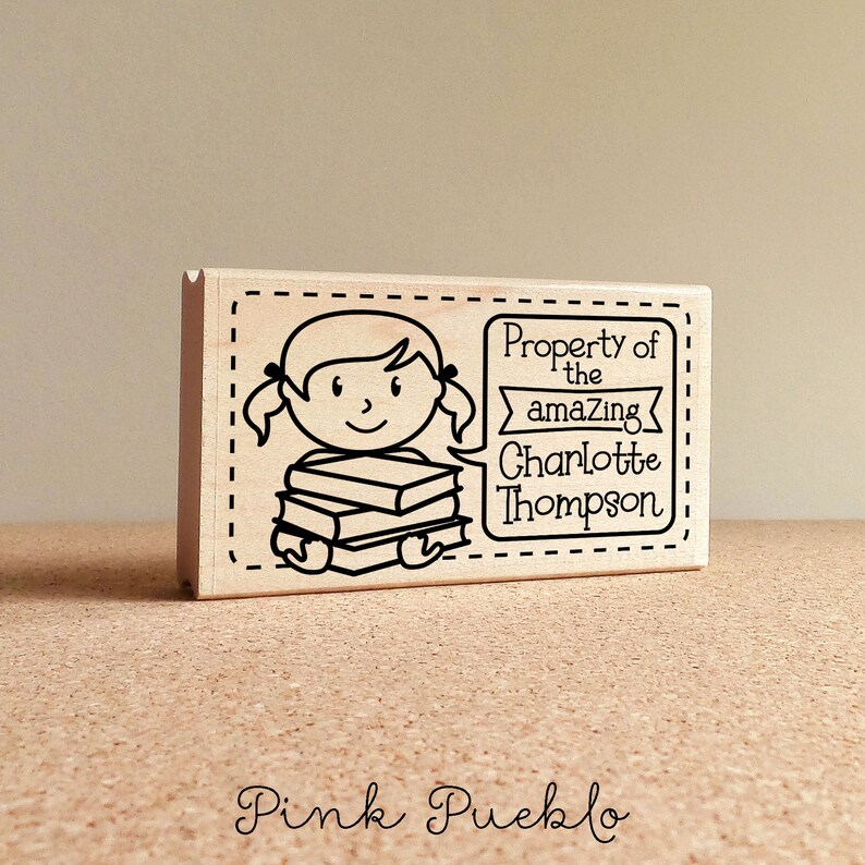 Bookplate Stamp for Kids Personalized Bookplates for Kids Etsy