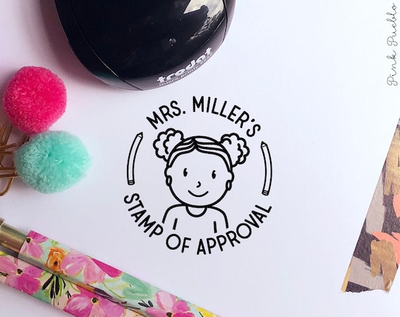 Mini Self Inking Teacher Stamp | Self-Inking Personalized Teacher Stamp | Mini Custom Teacher Stamp | Gift for Teacher