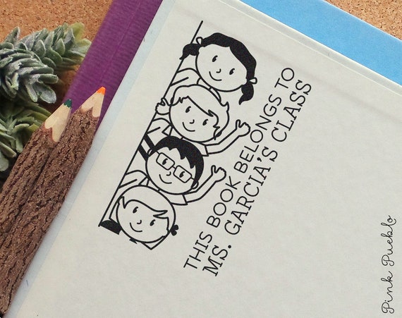 Personalized Teacher Bookplate Stamp | From the Library of Stamp | Custom Library Stamp for Teacher Gifts