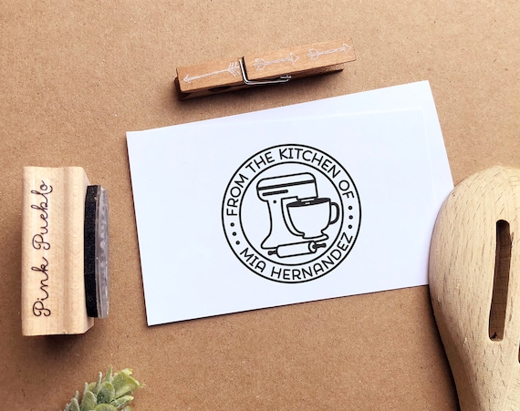 Personalized Baking and Cooking Rubber Stamp, From the Kitchen of Stamp, Great for Baking Gifts