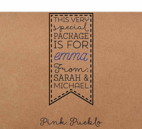 Personalized Gift Tag Stamp | Custom Stamp for Labels, Gift Wrap, and Thank You Cards