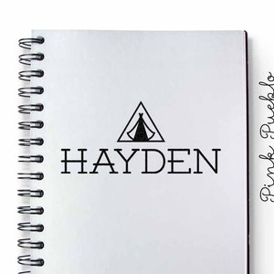 Personalized Tent Name Stamp | Custom Name Stamp for Kids | Camping Rubber Stamp | Gift for Kids | Travel and Book Stamp