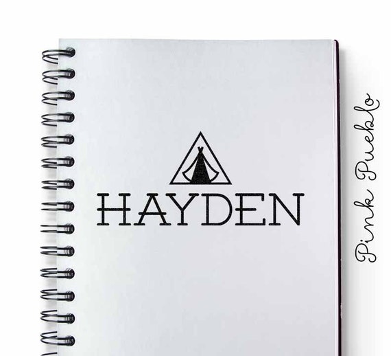 Personalized Tent Name Stamp | Custom Name Stamp for Kids | Camping Rubber Stamp | Gift for Kids | Travel and Book Stamp