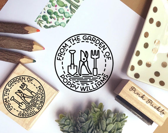 Personalized Garden Rubber Stamp | From the Garden of Stamp | Gardening Gift for Plant Lovers and Moms