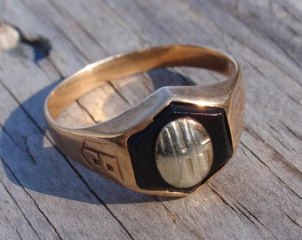 アクセサリー antique vintage old gold college signet antique vintage old gold college signet