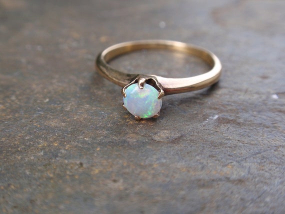 Victorian Opal Engagement Ring , Ostby Barton, Da… - image 1