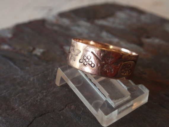 Antique Cigar Band, Victorian Wide Wedding Ring, … - image 7