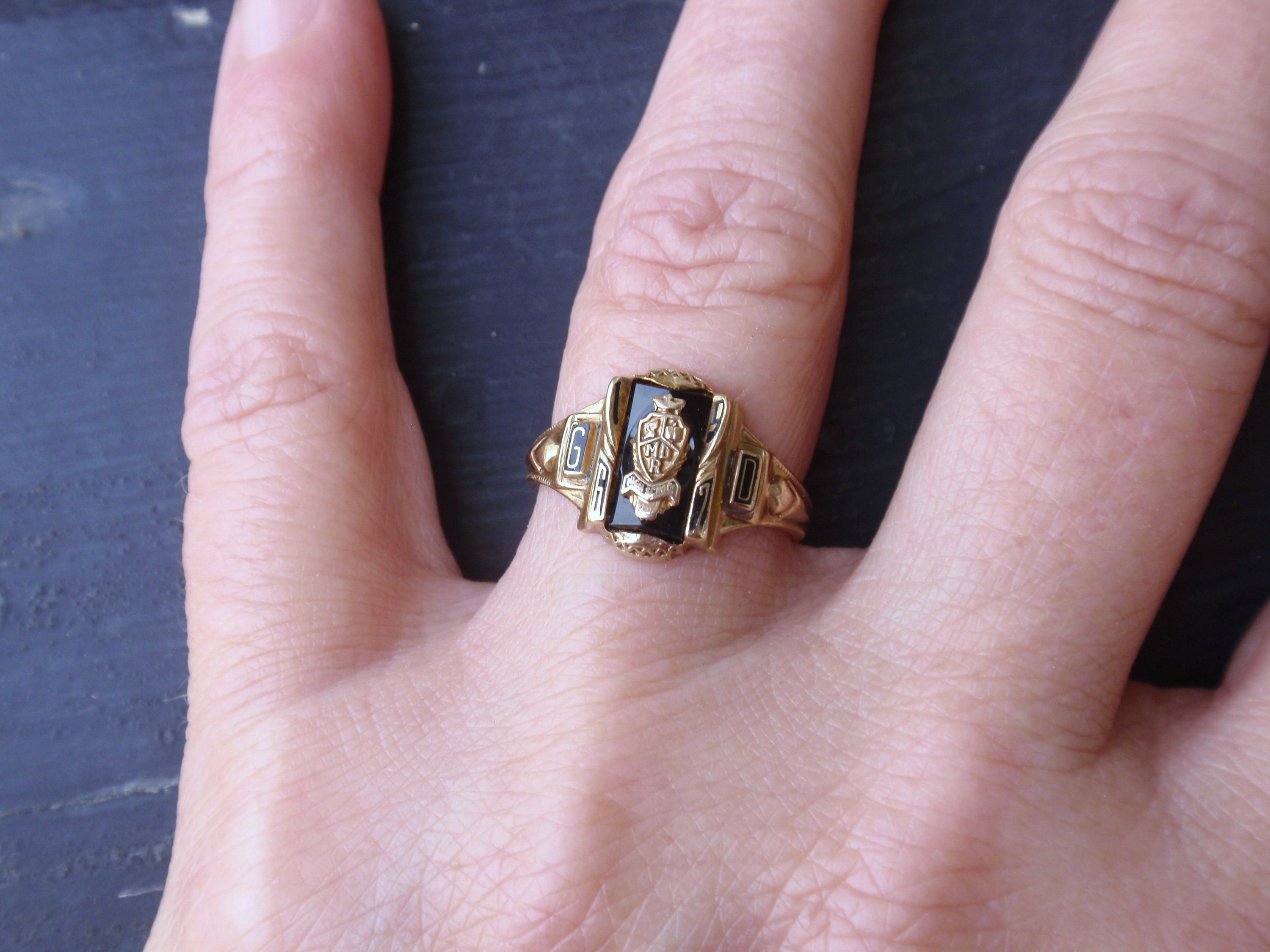 1960s Gold Class Ring 10k High School Signet College Black Onyx Balfour Shield Initials G D 1967 1962 Yellow - Etsy 1960s Gold Class Ring 10k High School Signet College Black Onyx Balfour Shield Initials G D 1967 1962 Yellow - Etsy
