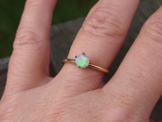 Victorian Opal Engagement Ring , Ostby Barton, Da… - image 2