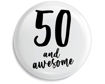 Details about / 50 TODAY BIRTHDAY BADGE SET