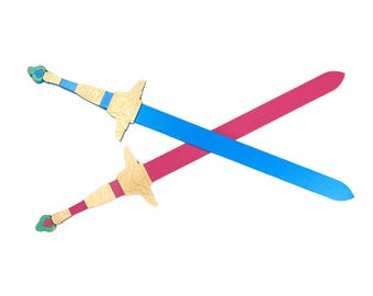 Abanico de espadas de Rumi de 79 cm (31"), inspirado en la espada del anime Demon Hunter, réplica para disfraz de cosplay.