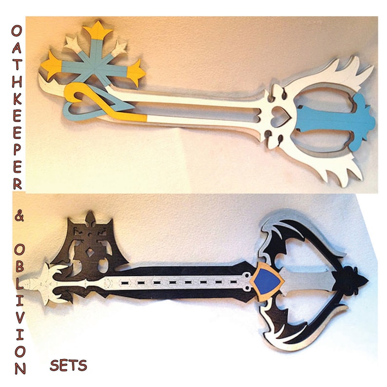23 Set Oathkeeper & Oblivion Keyblades Kingdom Hearts Etsy
