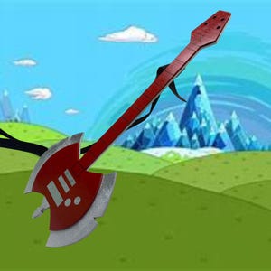 Petite Sized Marceline&#39; Axe Guitar from Adventure Time Cosplay Replica Costume Prop