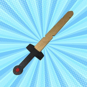 Adventure Time Cosplay Replica Prop | Finn&#39;s Scarlet Sword | Wooden Costume Accessory
