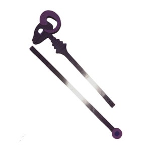 Replica del costume cosplay di Skeletor Staff MOTU Masters of the Universe da 5&#39; 5&quot; (65&quot;)