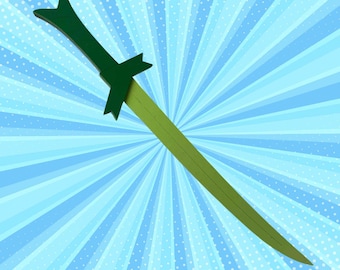 Adventure Time Cosplay Replica Prop | Finn's Grass Sword | Wooden Costume Accessory
