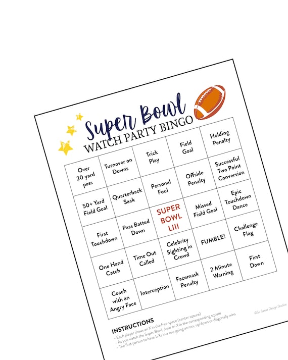 Tremendous Bowl Bingo, Tremendous Bowl Social gathering Activity, Tremendous Bowl Look at Social gathering, Soccer Sport Printable graphic relating to Printable Super Bowl Bingo Cards identify Tremendous Bowl Bingo, Tremendous Bowl Bash Activity, Tremendous Bowl Look at Get together, Soccer Activity Printable