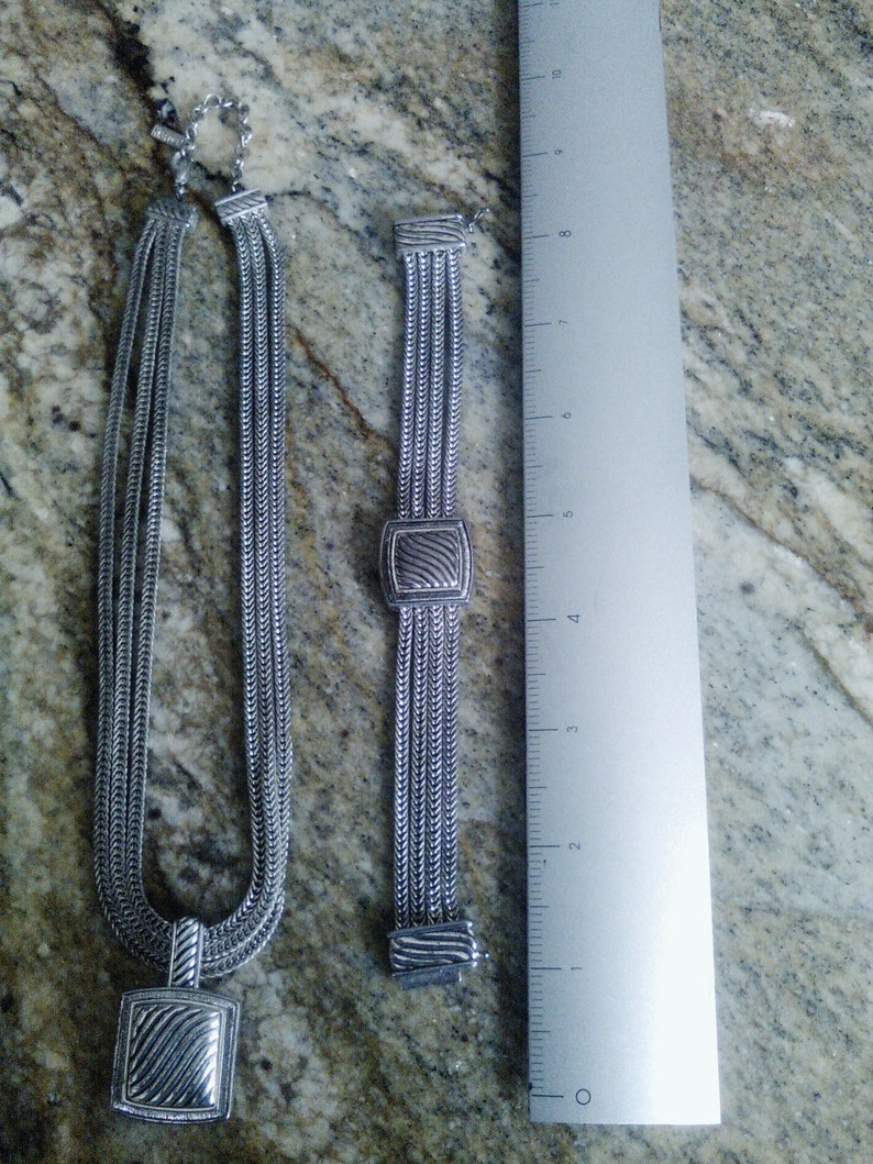 SALE 1970/'s Fabulous 100 Grams of Retired NAPIER Multi Strand Pendant Necklace /& Bracelet Set