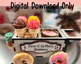 Sweets - Tiered Tray SVGs - DIGITAL DOWNLOAD ONLY - So cute for summer trays or enlarge for bigger projects!