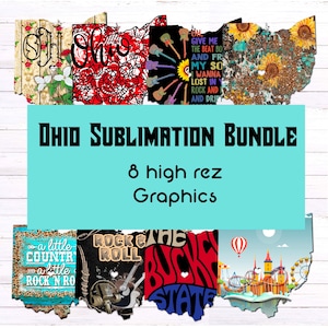 Ohio Sublimation Bundle - 8 high rez graphics - Digital Download Only - Great for all of your sublimation needs!