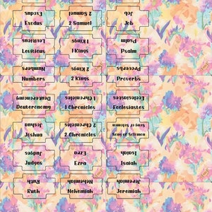 Digital Download Customizable Bible Tabs ~ Print then Cut and Print Only ~ NOT a physical product