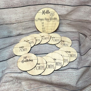 Baby Meilensteine für Fotos - SVG Dateien für Glowforge oder Laser Machine - NUR Digitaler Download