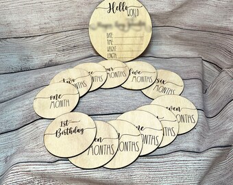 Baby Milestones for Photos - SVG files for Glowforge or Laser Machine - Digital Download ONLY