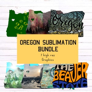 Oregon Sublimation Bundle - 7 high rez graphics - Digital Download only - Great for all your sublimation products!