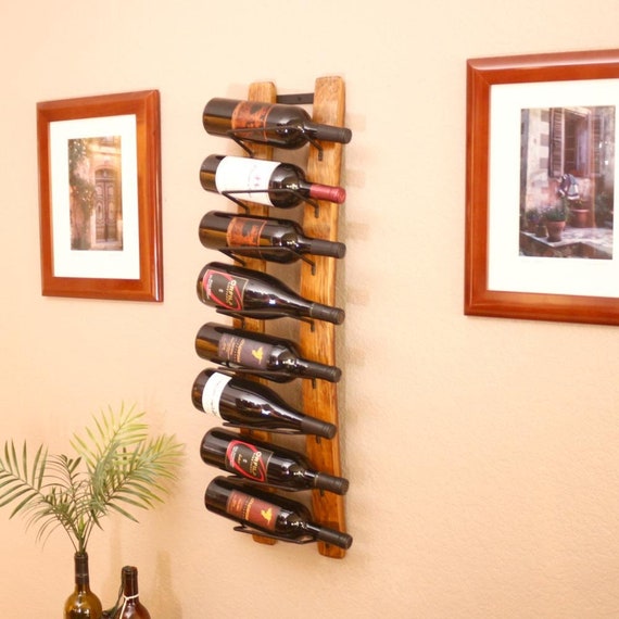 barrel stave wall wine rack