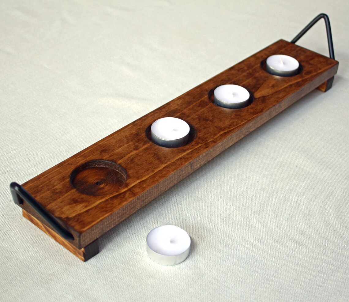 Votive Candle Holder Tray Table Centerpiece Tea Light Etsy