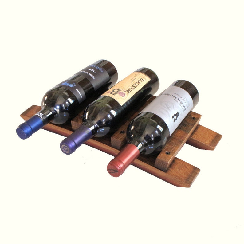 Countertop Wine Rack Tabletop Wooden Bottle Holder Organizer Bar Gift