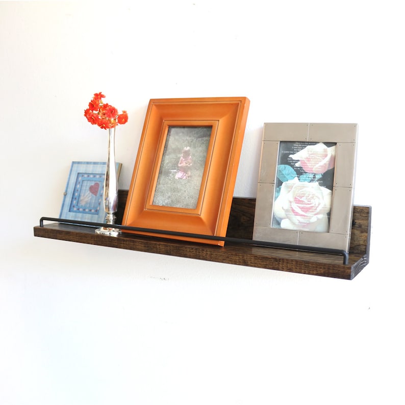 Narrow Picture Ledge Shelf Photo Ledge Gallery Shelf Etsy