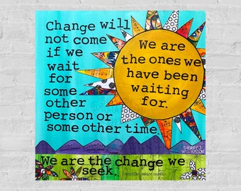 Change Obama quote vinyl sticker