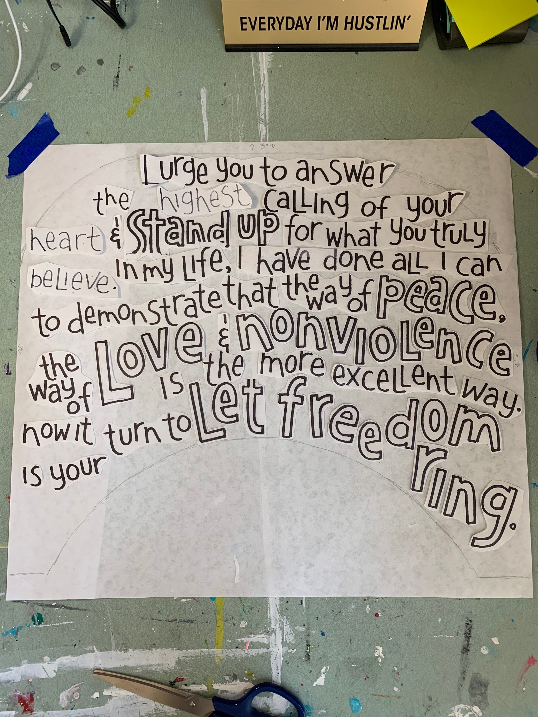 The Way John Lewis quote print of art 5x5 matted for 8x8 or Etsy