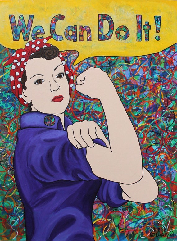 Rosie the Riveter Matted Print 5x7 Matted for 8x10 