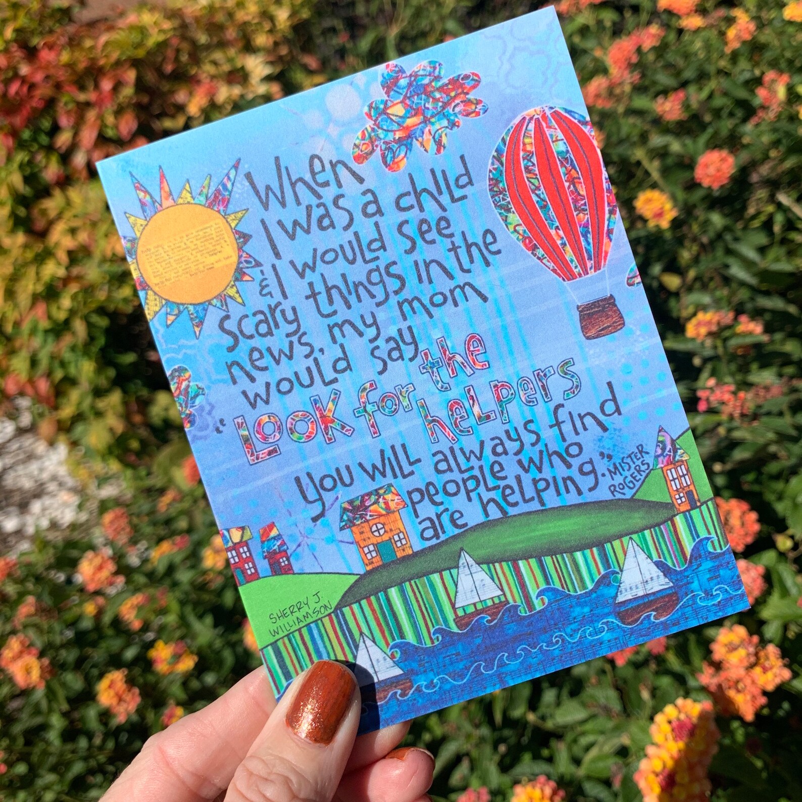 Mister Rogers The Helpers quote greeting card Etsy