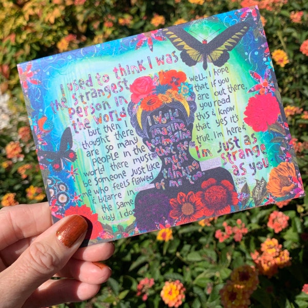 Just Like Me Frida Kahlo greeting card