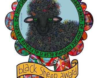 Black Sheep Award vinyl sticker
