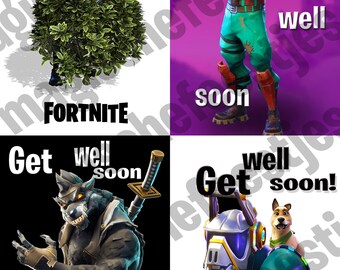4 fortnite get well soon wishing cards download pdf - fortnite get well soon card