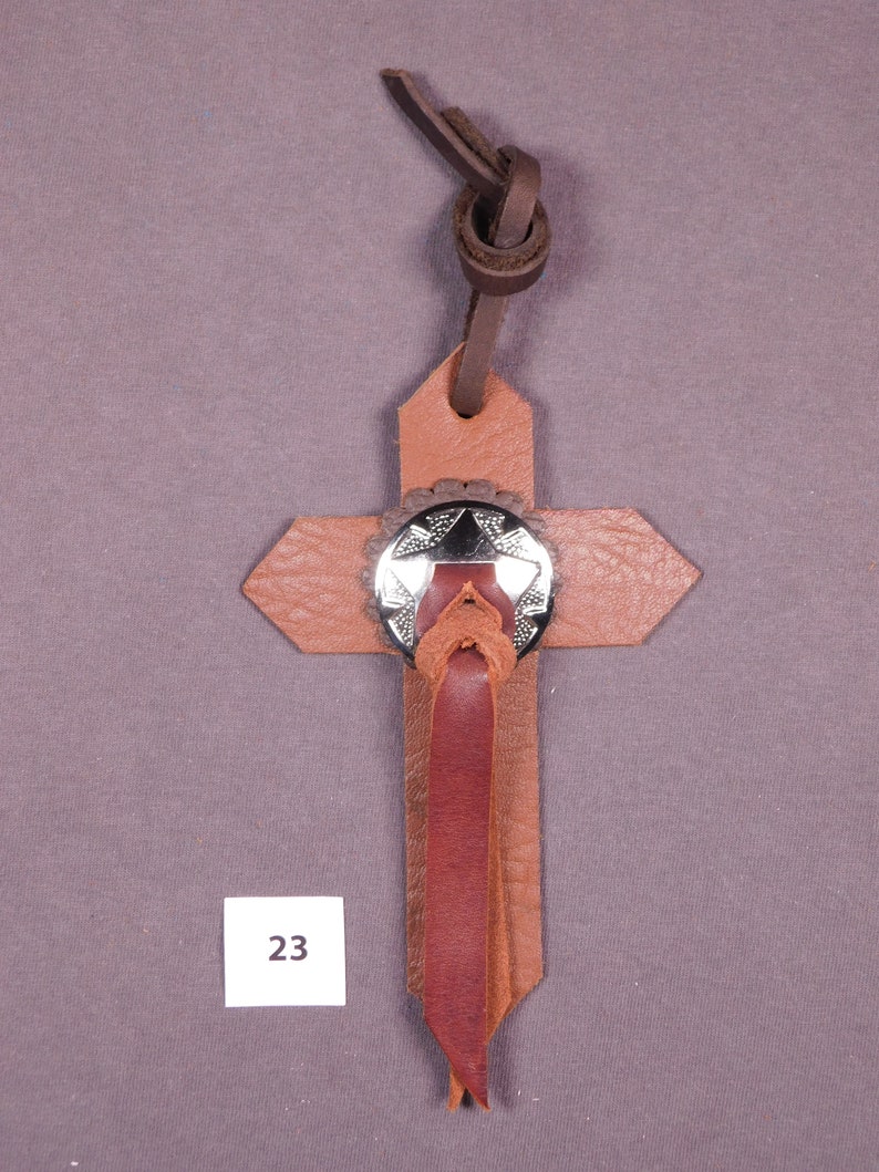 Various Large Cowboy Saddle Crosses of Various Leathers and Styles - Etsy