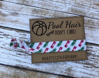 Pool Party Birthday Favors Pool Hair Don T Care Etsy