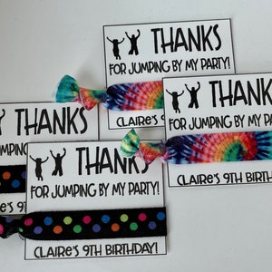 Jump birthday,jump Party hair tie ,jump party favors,girl jump birthday favors and supply birthday favors and supplies