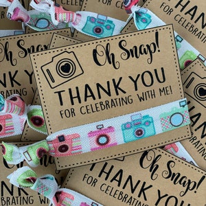Camera Hair Tie Party Favors: Oh Snap Birthday Goodie Bag