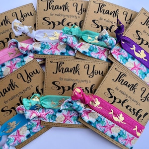 Mermaid Birthday Party Favors for Kids,Unique Birthday Favors Girl,Mermaid Party Decorations,Mermaid Party Supplies,Hair Tie Favors