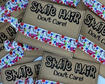 Roller Skate Hair Tie Favors: Personalized Skate Party Favors Custom Skate Party Gifts