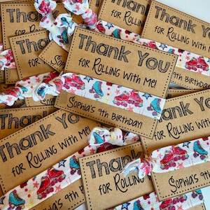 Roller Skate Hair Tie Party Favors: Personalized Birthday Gift