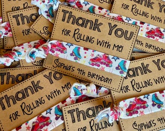 Roller Skate Hair Tie Party Favors: Personalized Birthday Gift