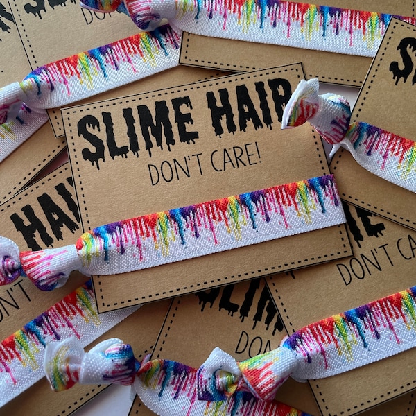 Slime Birthday Hair Don't Care favors girl slime birthday slime party Goodies